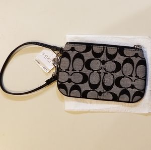 Coach Wristlet  Grey and Black, New With Tags